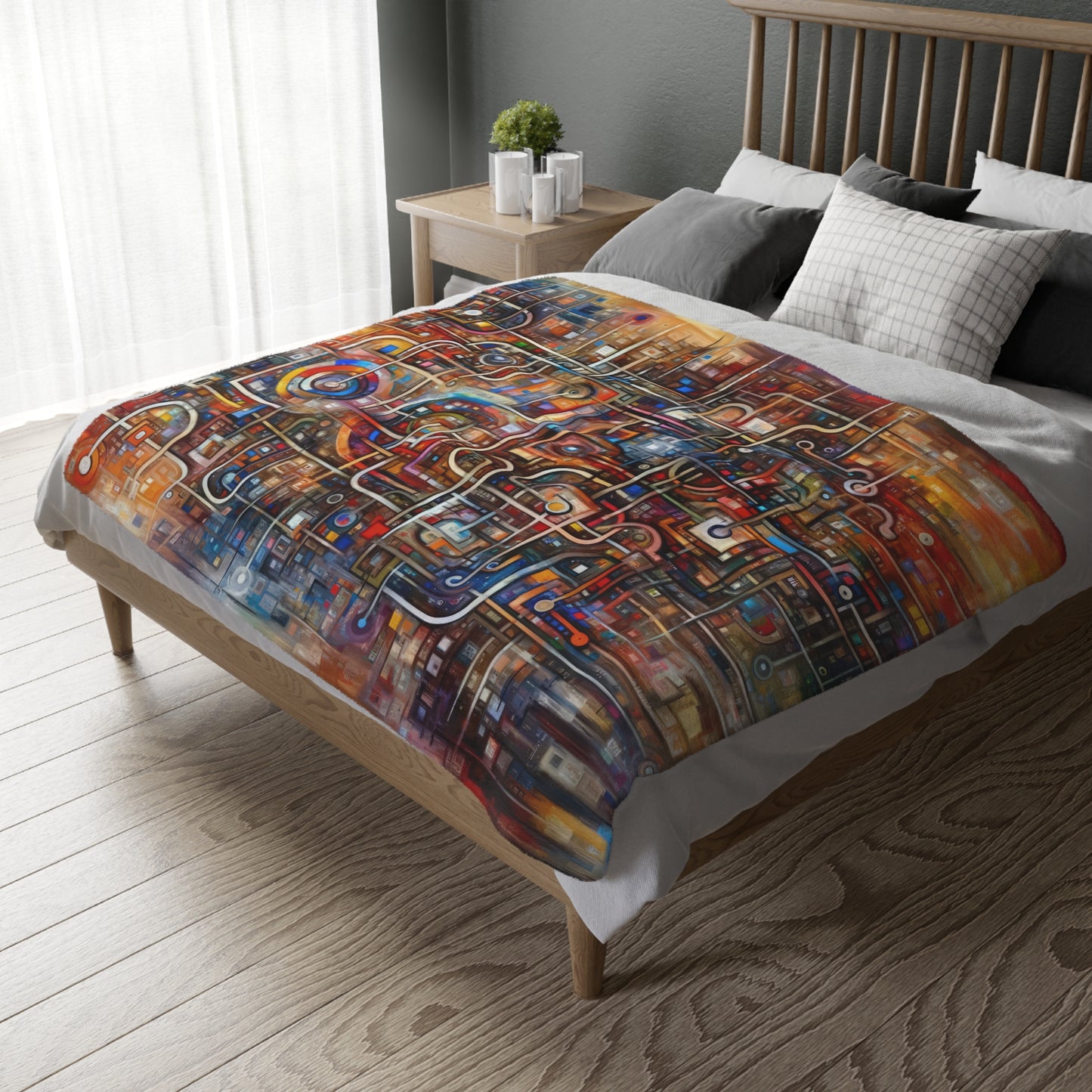 Grandest App Tapestry Velveteen Microfiber Blanket (Two-sided print)