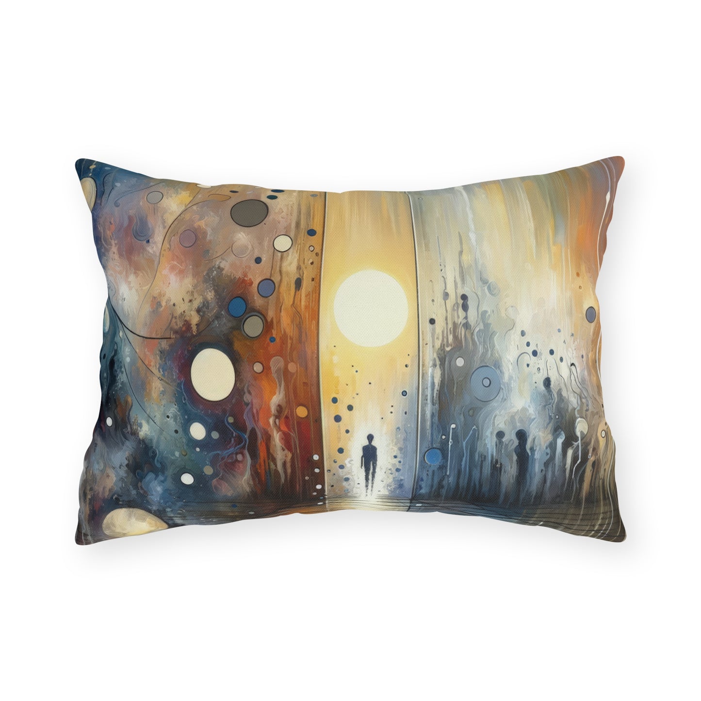 Stillness Transition Abstract Outdoor Pillows