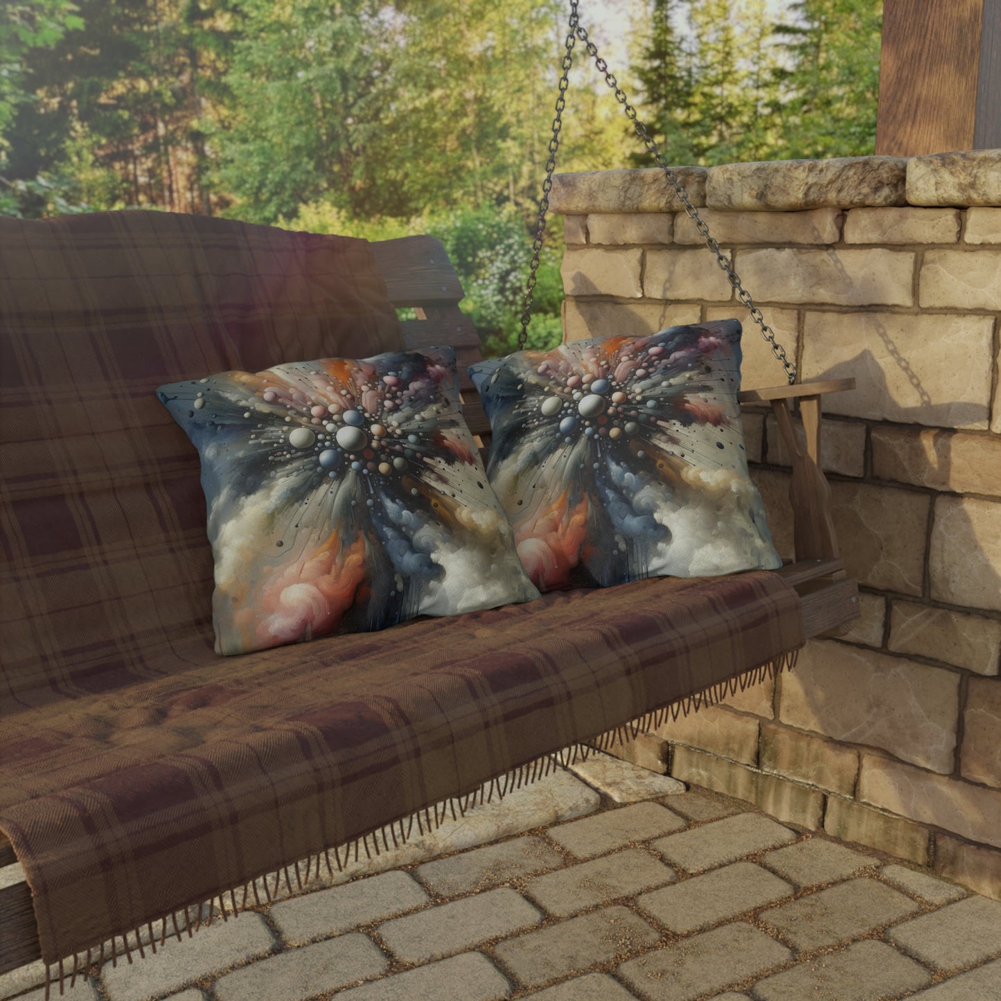 Impactful Deeds Ripple Outdoor Pillows