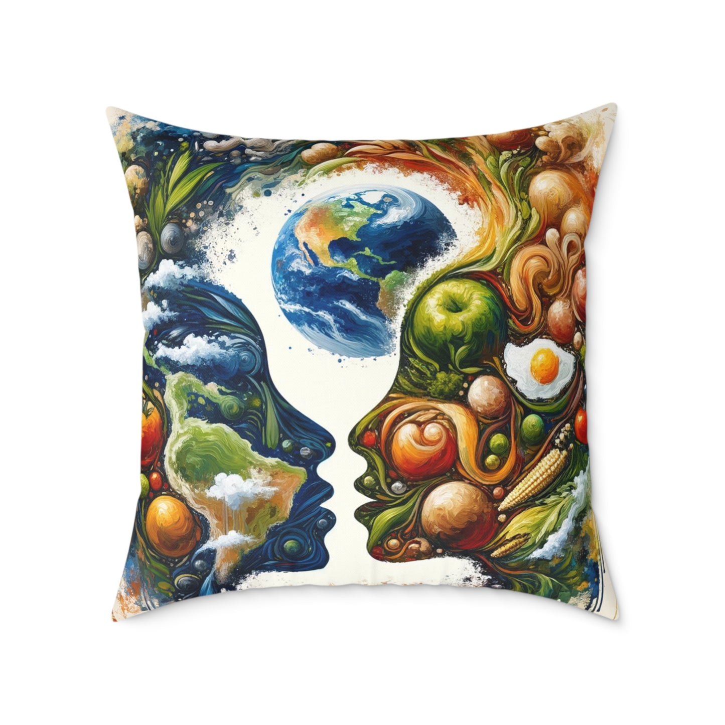 Earthly Dialogue Feast Spun Polyester Pillow