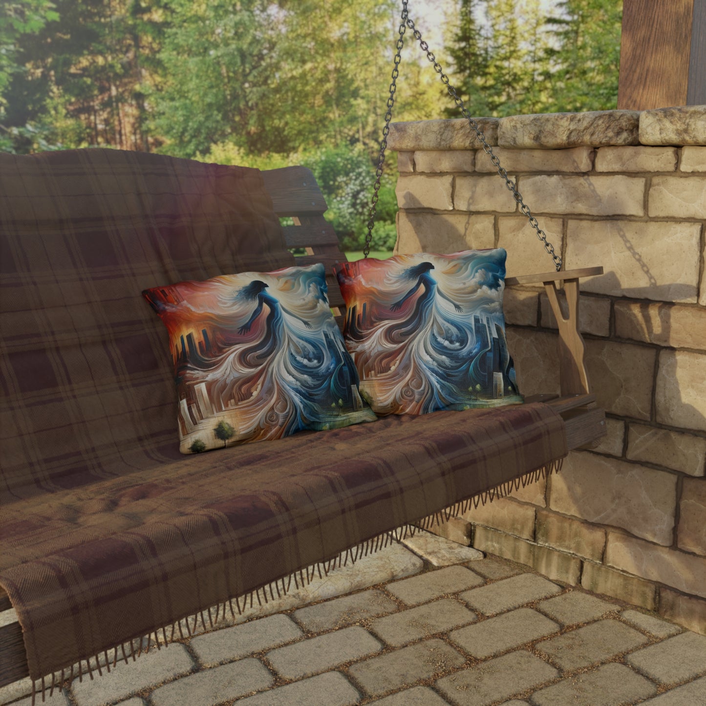 Transformative Tachism Emergence Outdoor Pillows