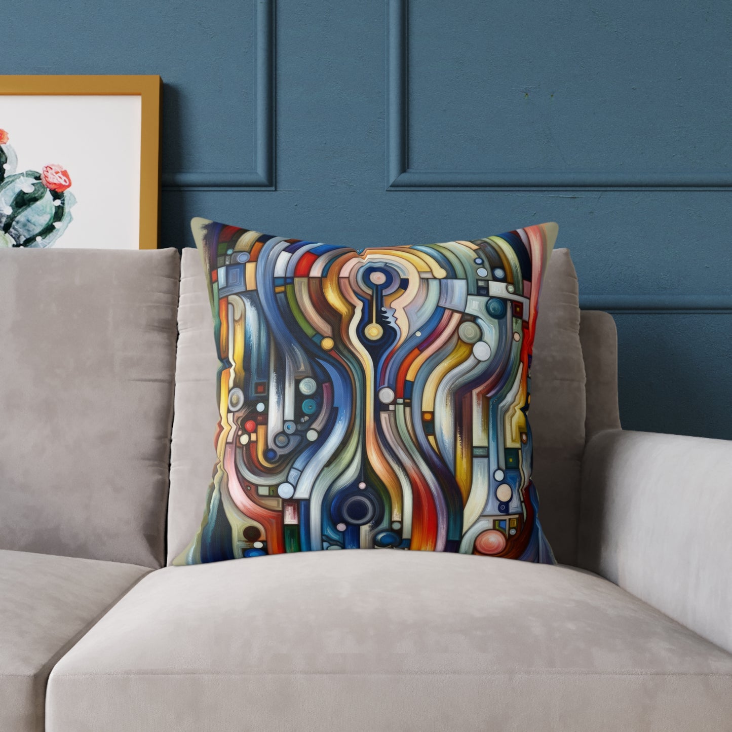 Embracing Faceted Unity Spun Polyester Pillow