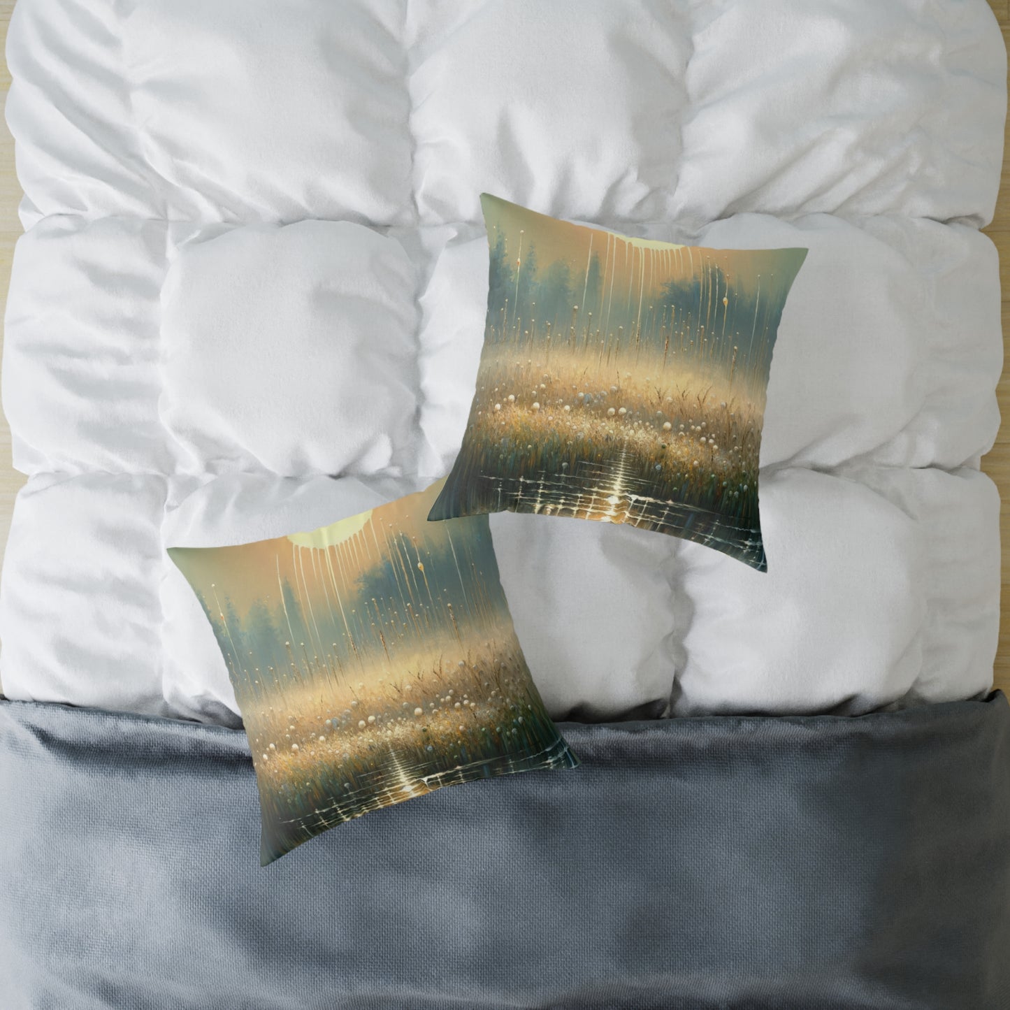 Observant Delicacy Heart Spun Polyester Pillow