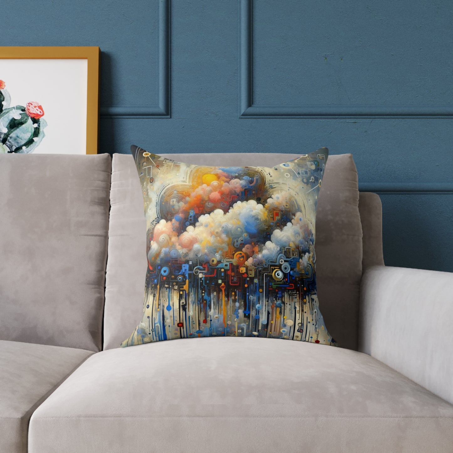 Cloud Community Crafting Spun Polyester Pillow
