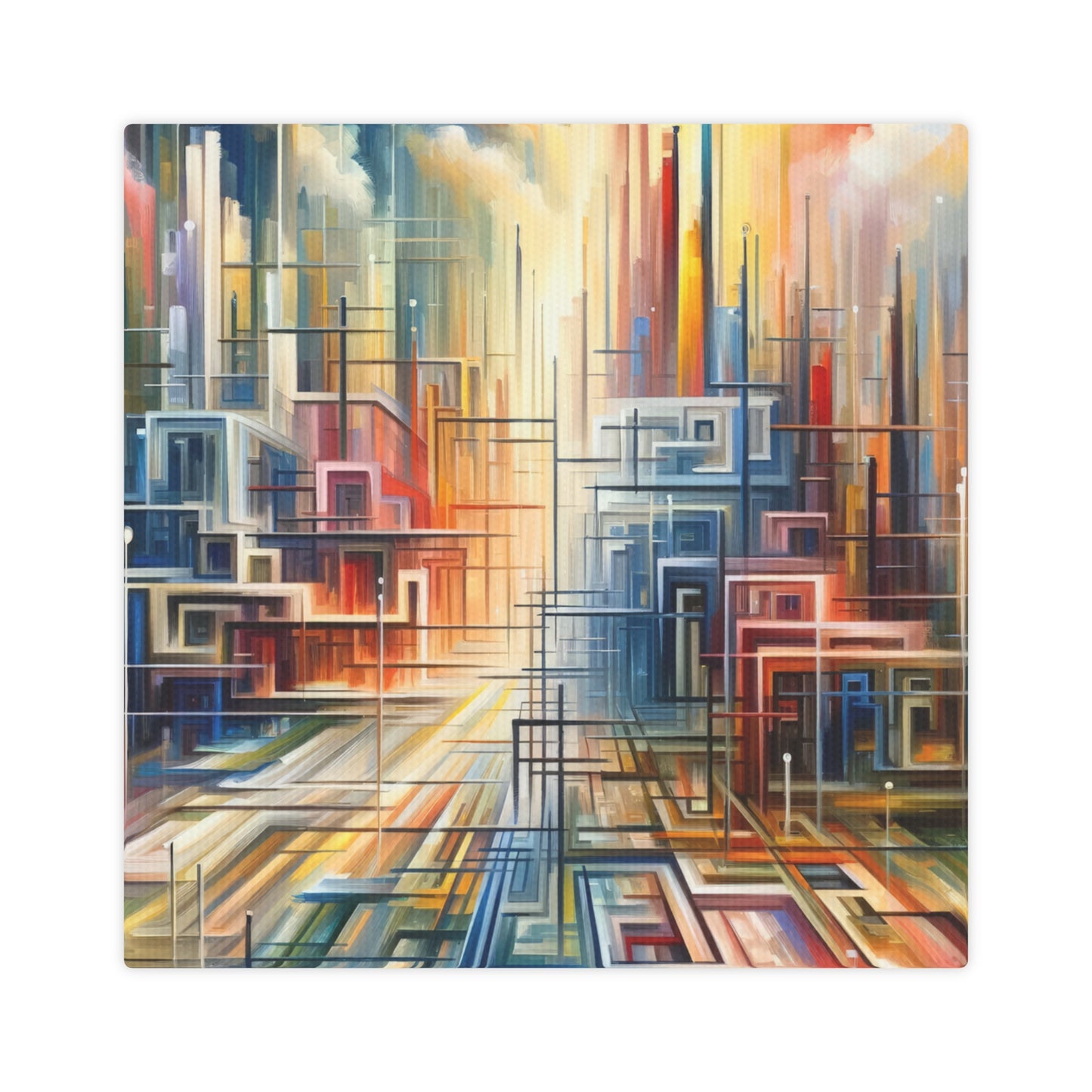 Urban Flow Interconnectedness Canvas Photo Tile