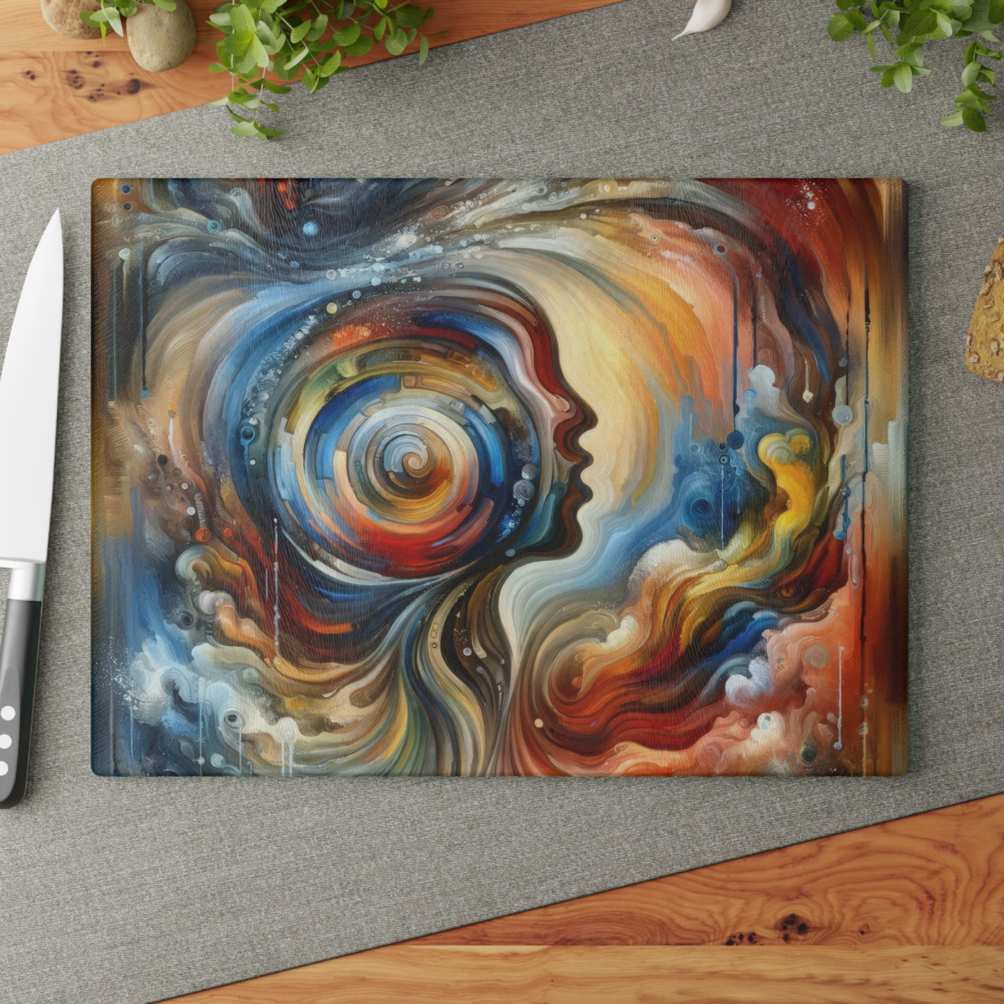 Transformation Essence Vortex Glass Cutting Board
