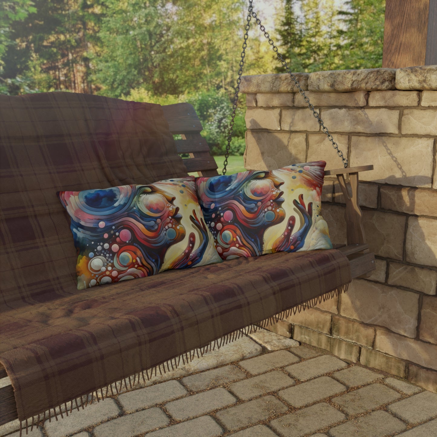 Mindful Melody Harmony Outdoor Pillows