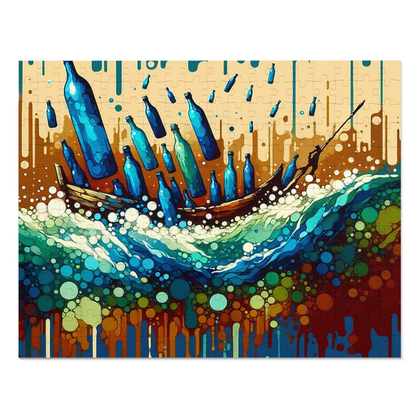 Oceanic Bottle Rescue Jigsaw Puzzle (30, 110, 252, 500,1000-Piece)