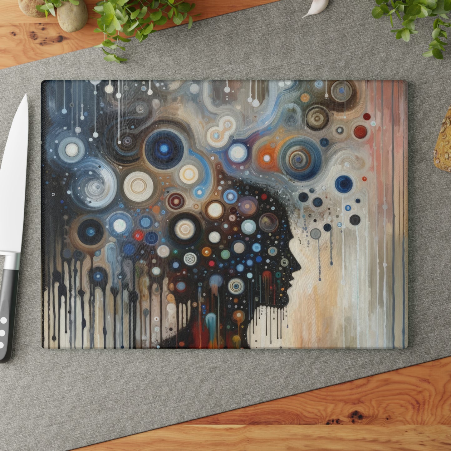 Universal Personal Tachism Glass Cutting Board