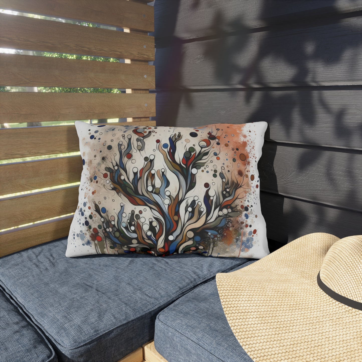 Intentional Unity Splashes Outdoor Pillows