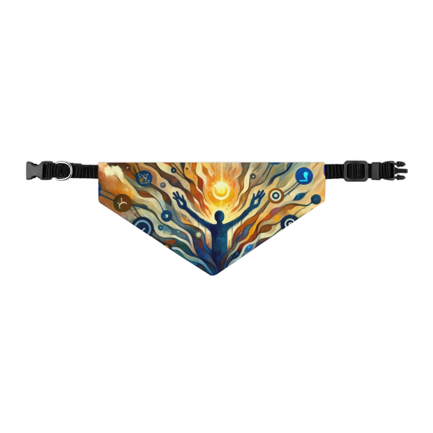 Reflective Digital Meditation Pet Bandana Collar
