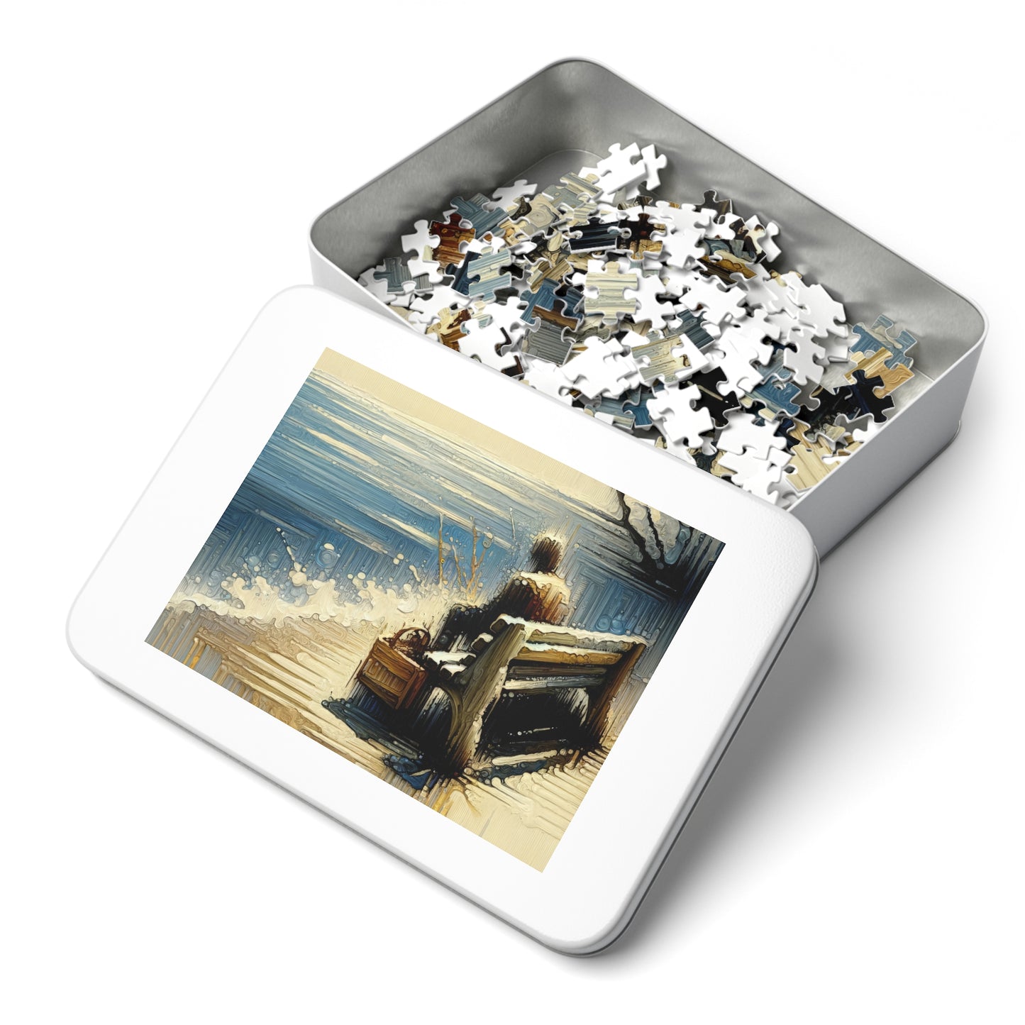 Seaside Solitude Tachism Jigsaw Puzzle (30, 110, 252, 500,1000-Piece)