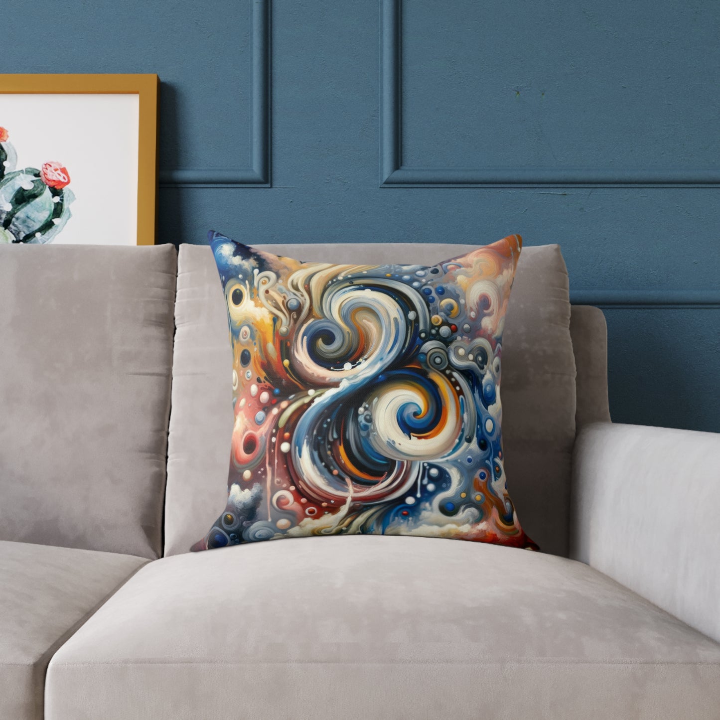 Paradoxical Embrace Tachism Spun Polyester Pillow
