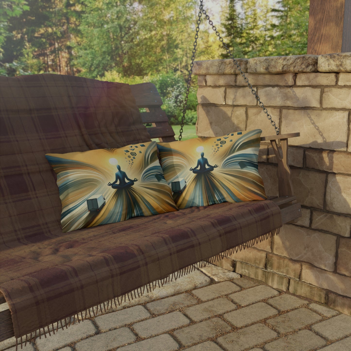 Meditative Commute Flow Outdoor Pillows