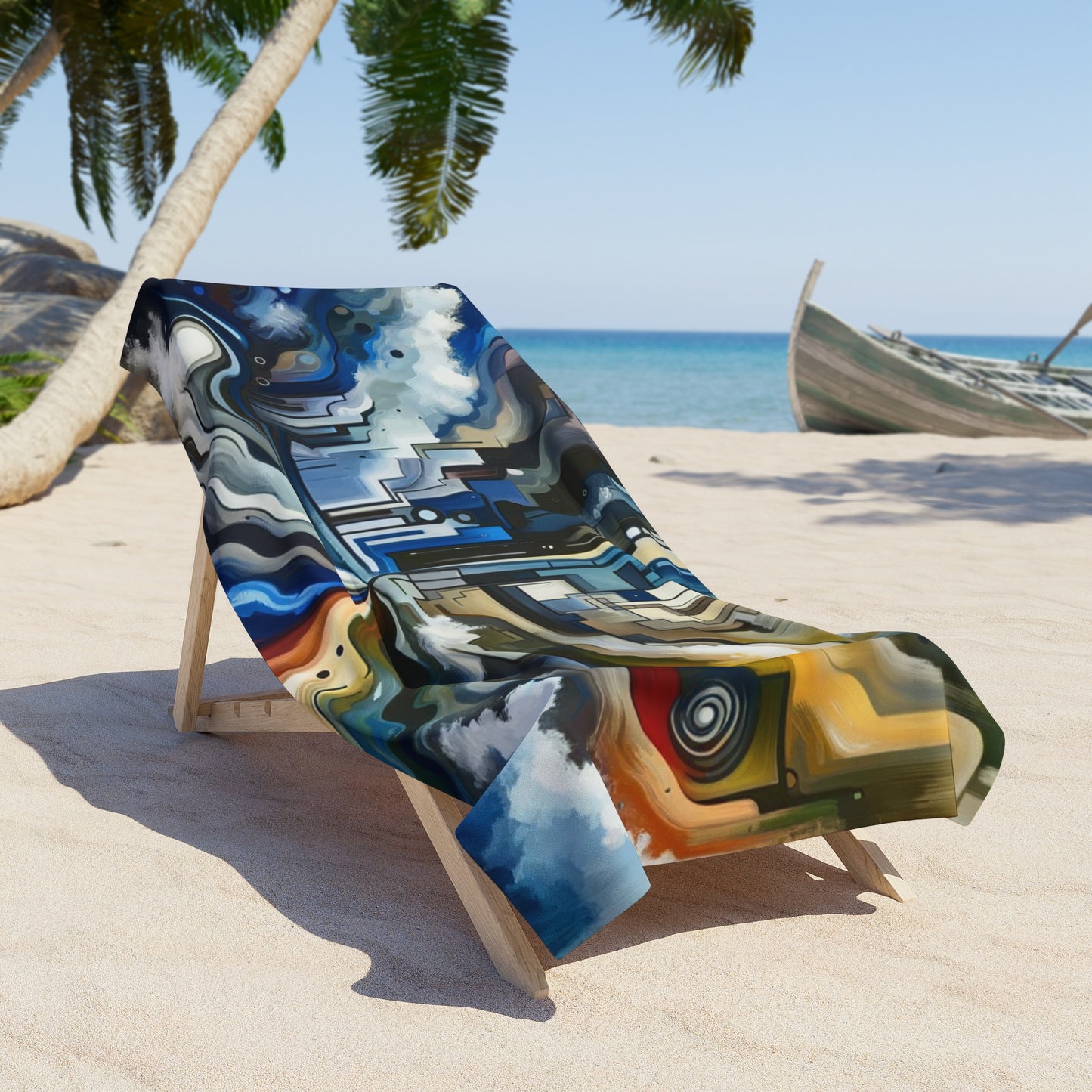 Digital Divide Navigation Beach Towel