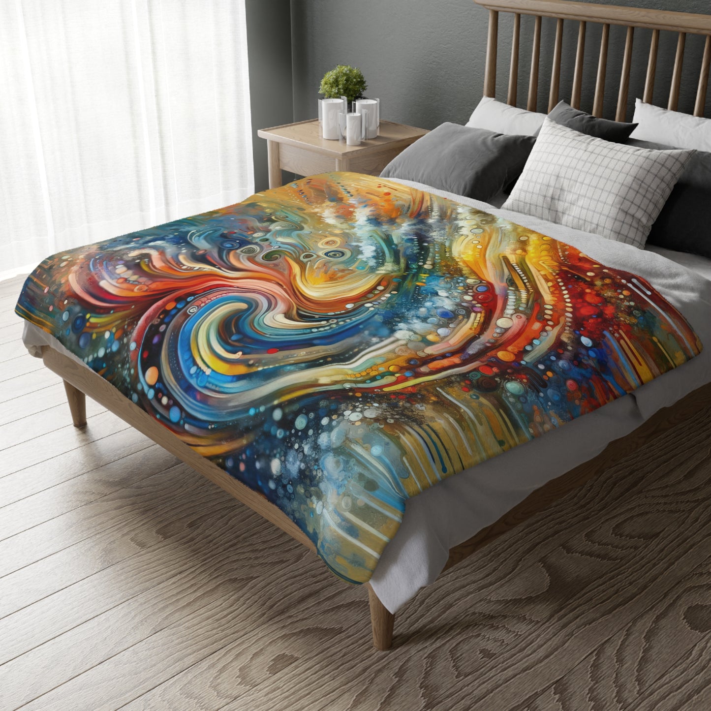 Dynamic Unity Tapestry Velveteen Microfiber Blanket (Two-sided print)