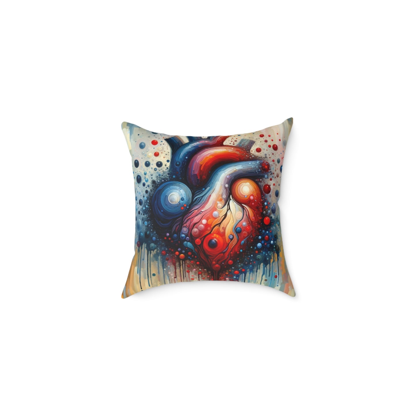 Empathetic Heart Expression Spun Polyester Pillow