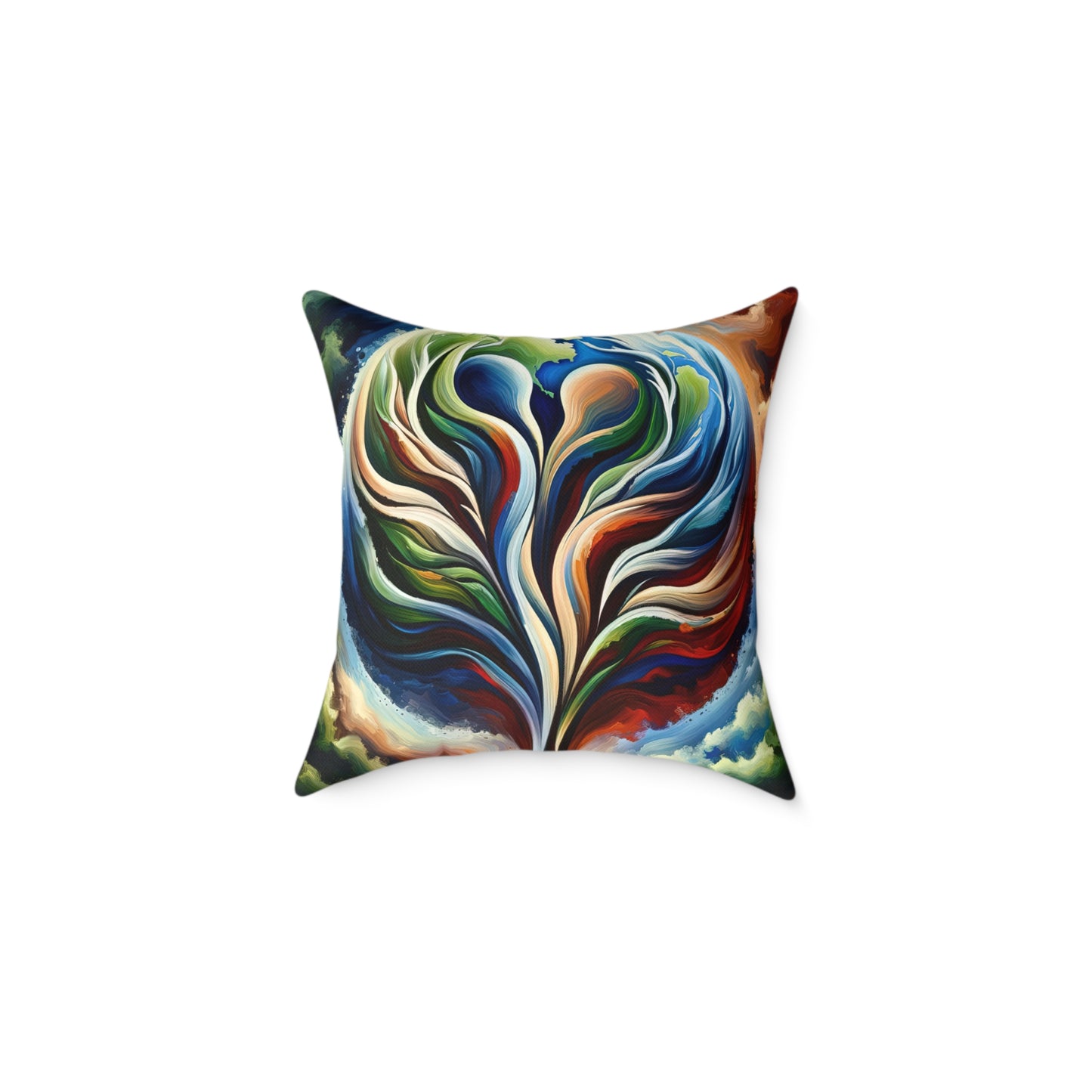 Interconnected Earth Advocates Spun Polyester Pillow