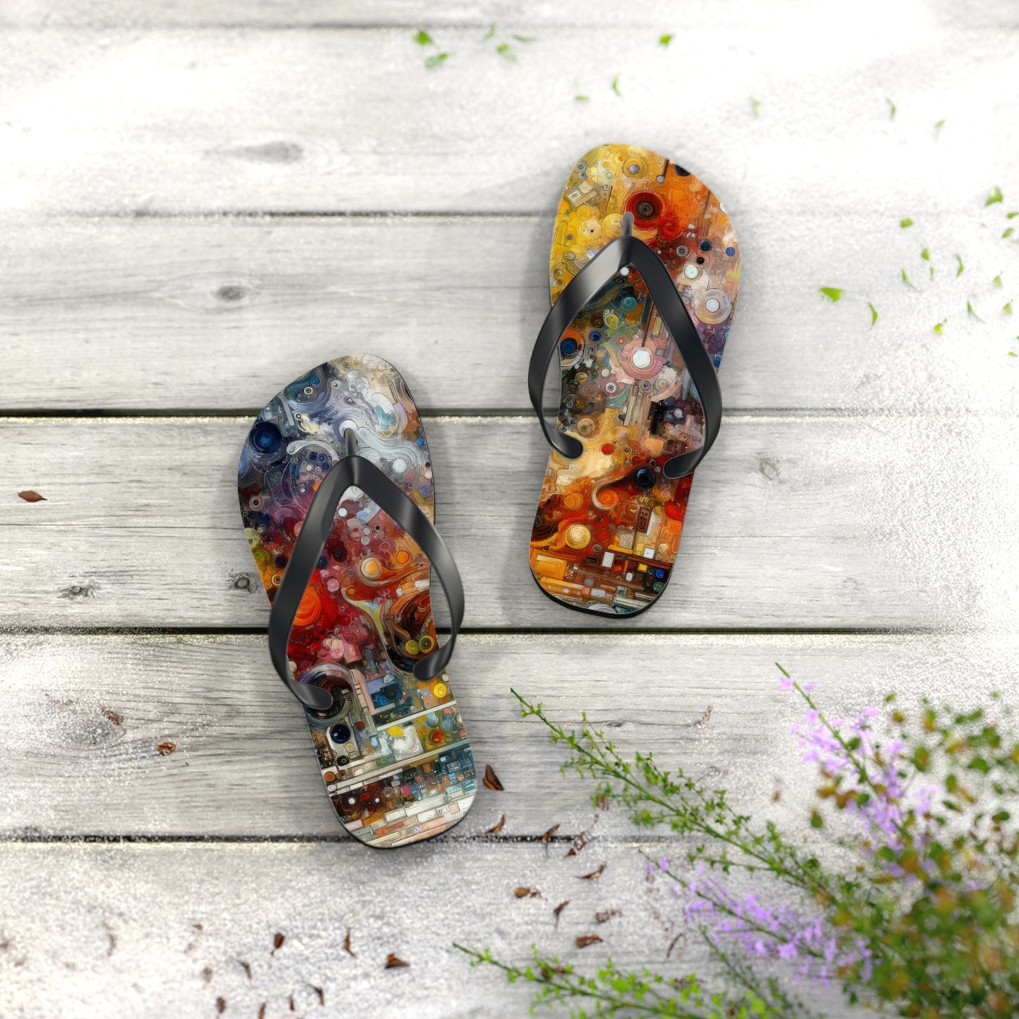 Perception Mosaic Abstract Flip Flops