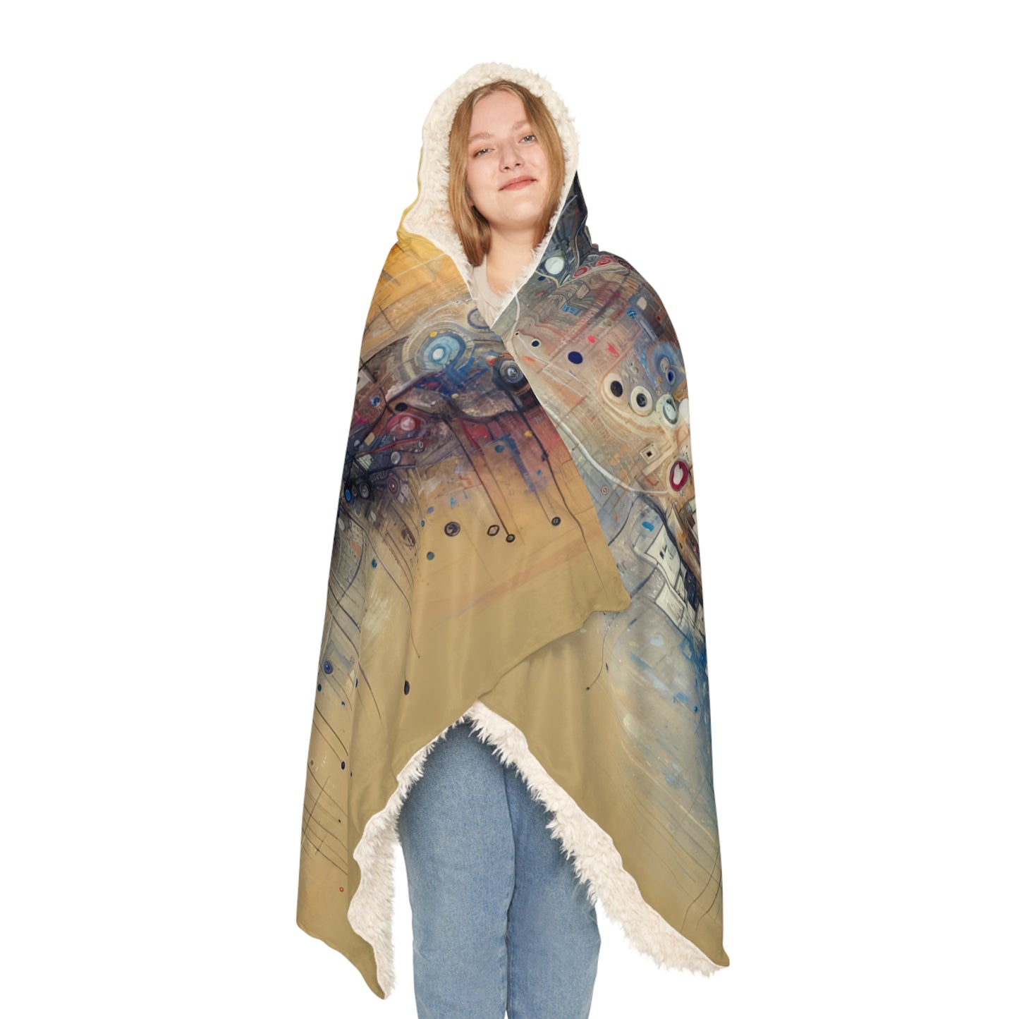 Digital Rhythmic Architecture Snuggle Blanket