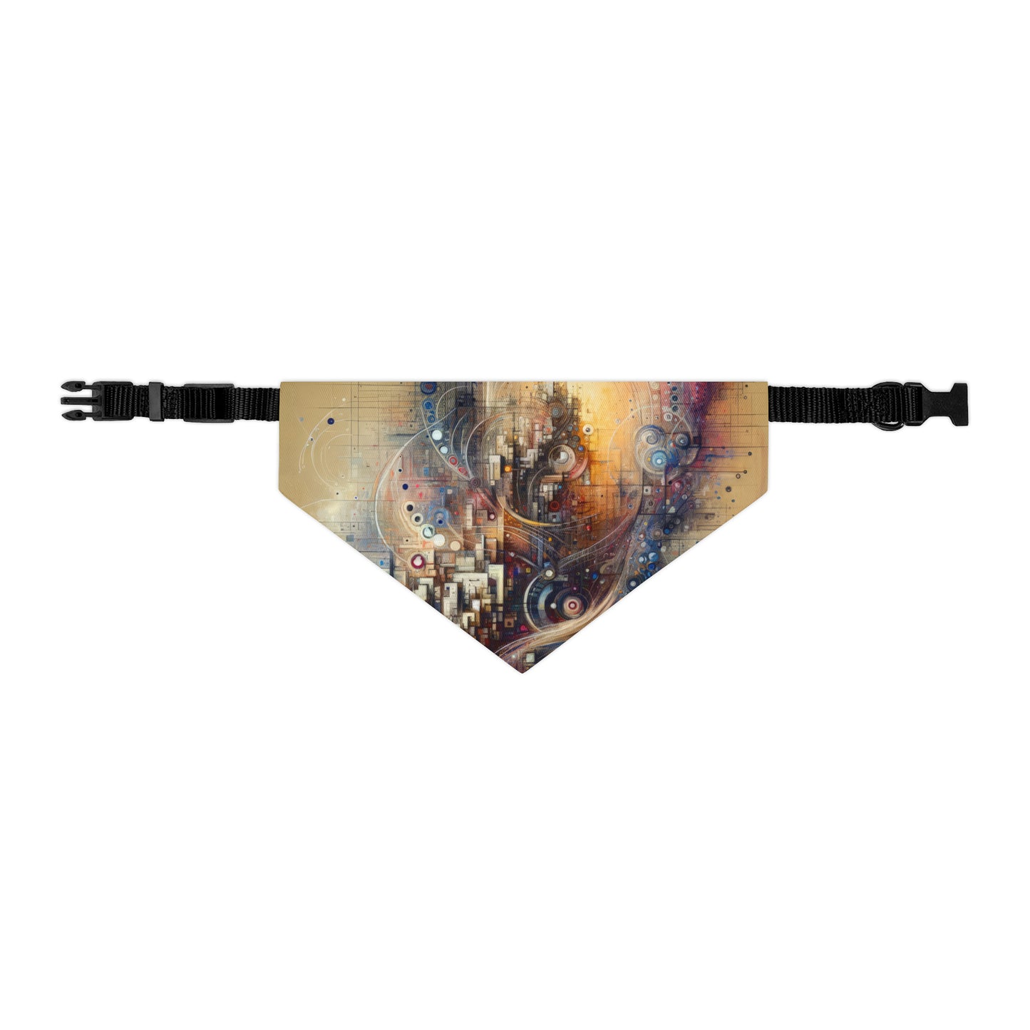 Digital Rhythmic Architecture Pet Bandana Collar