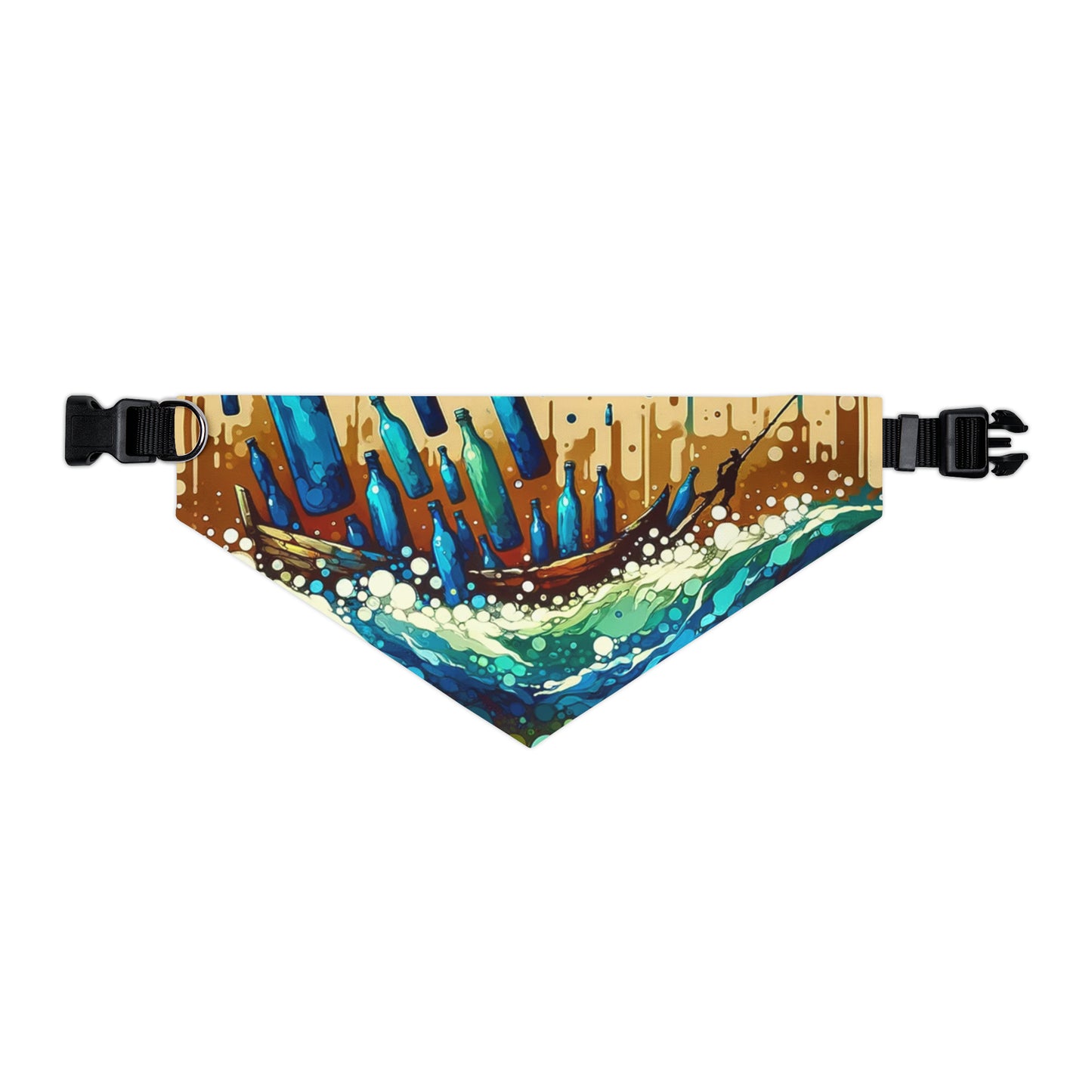 Oceanic Bottle Rescue Pet Bandana Collar