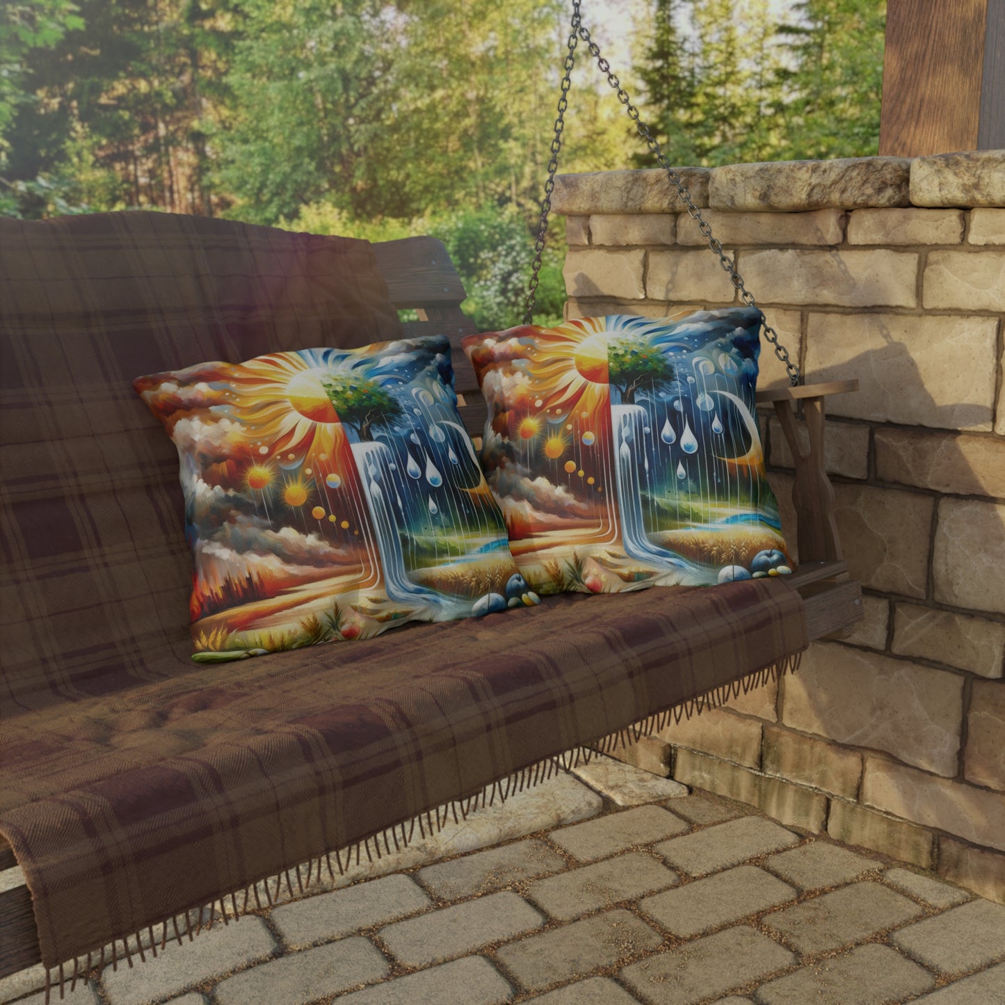 Sunshine Harvest Journey Outdoor Pillows
