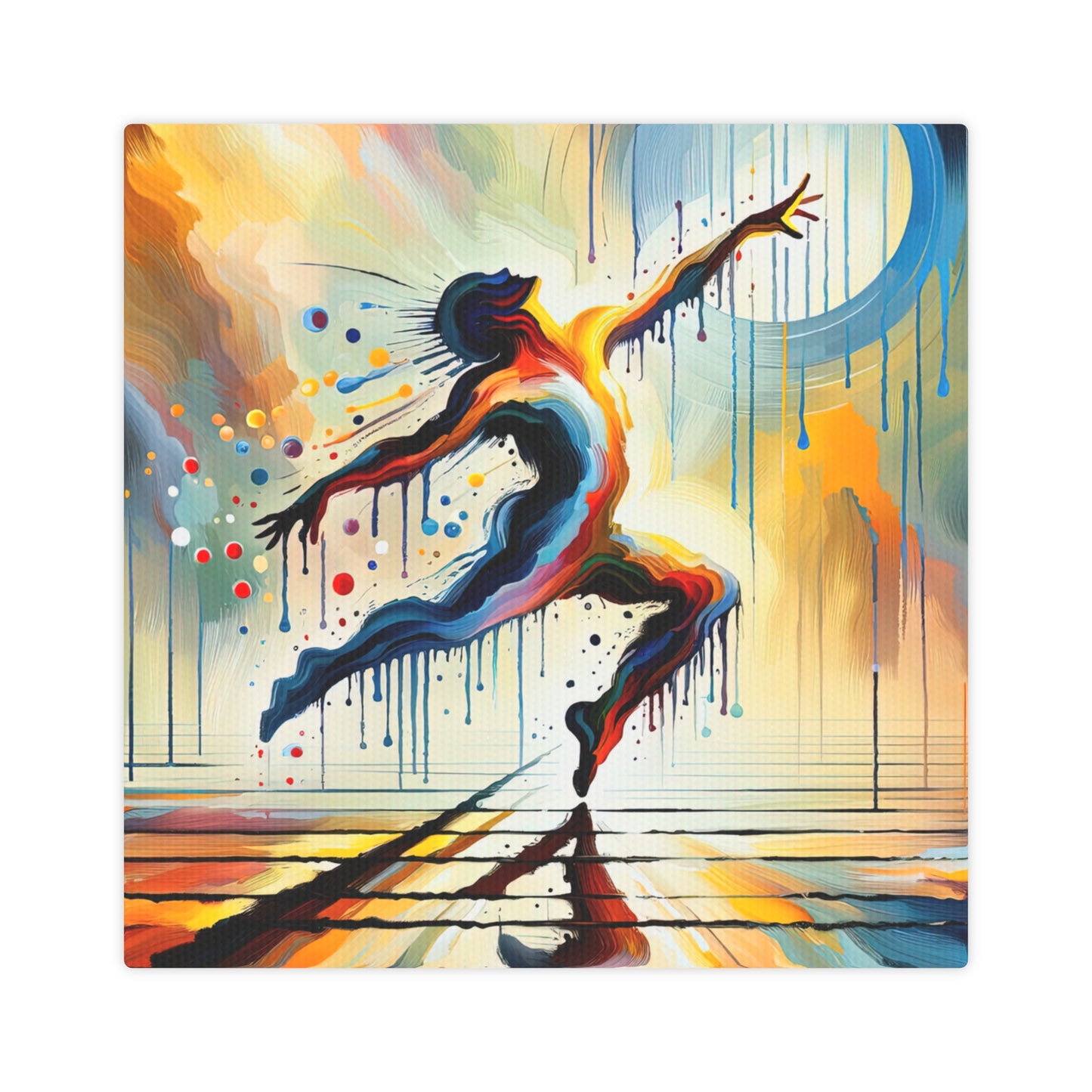 Expressive Dance Reflection Canvas Photo Tile