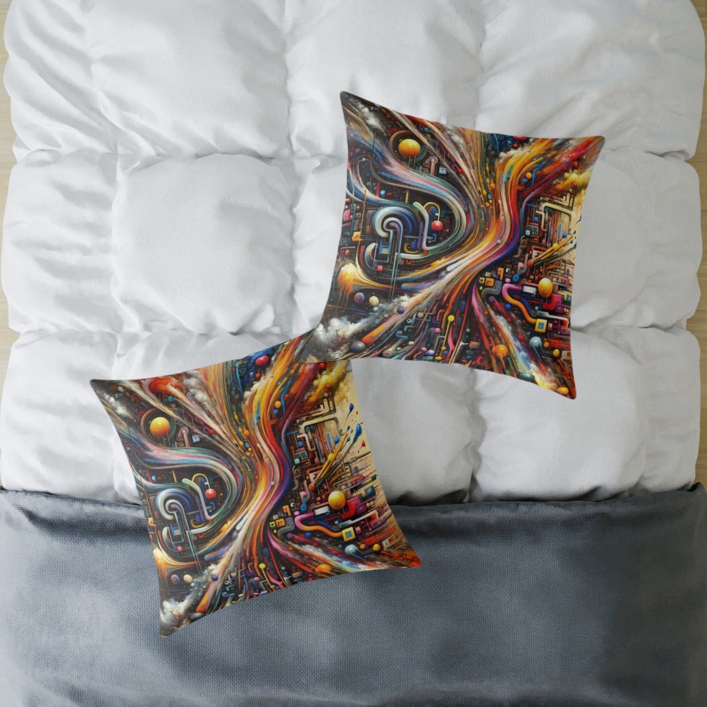 Information Bottleneck Cascade Spun Polyester Pillow