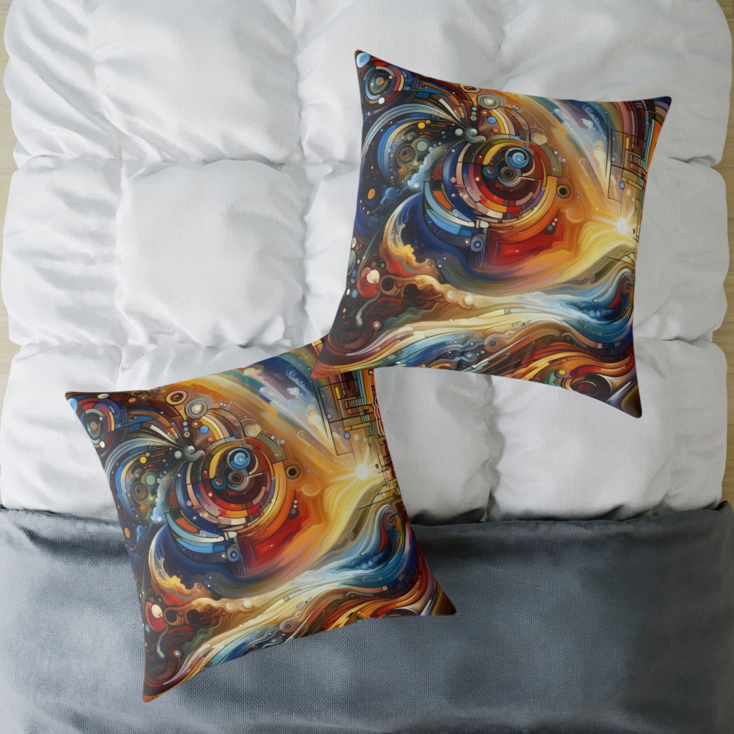 Ritualistic Growth Symphony Spun Polyester Pillow