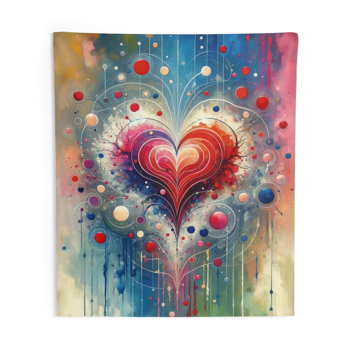 Emotional Physics Heart Indoor Wall Tapestries