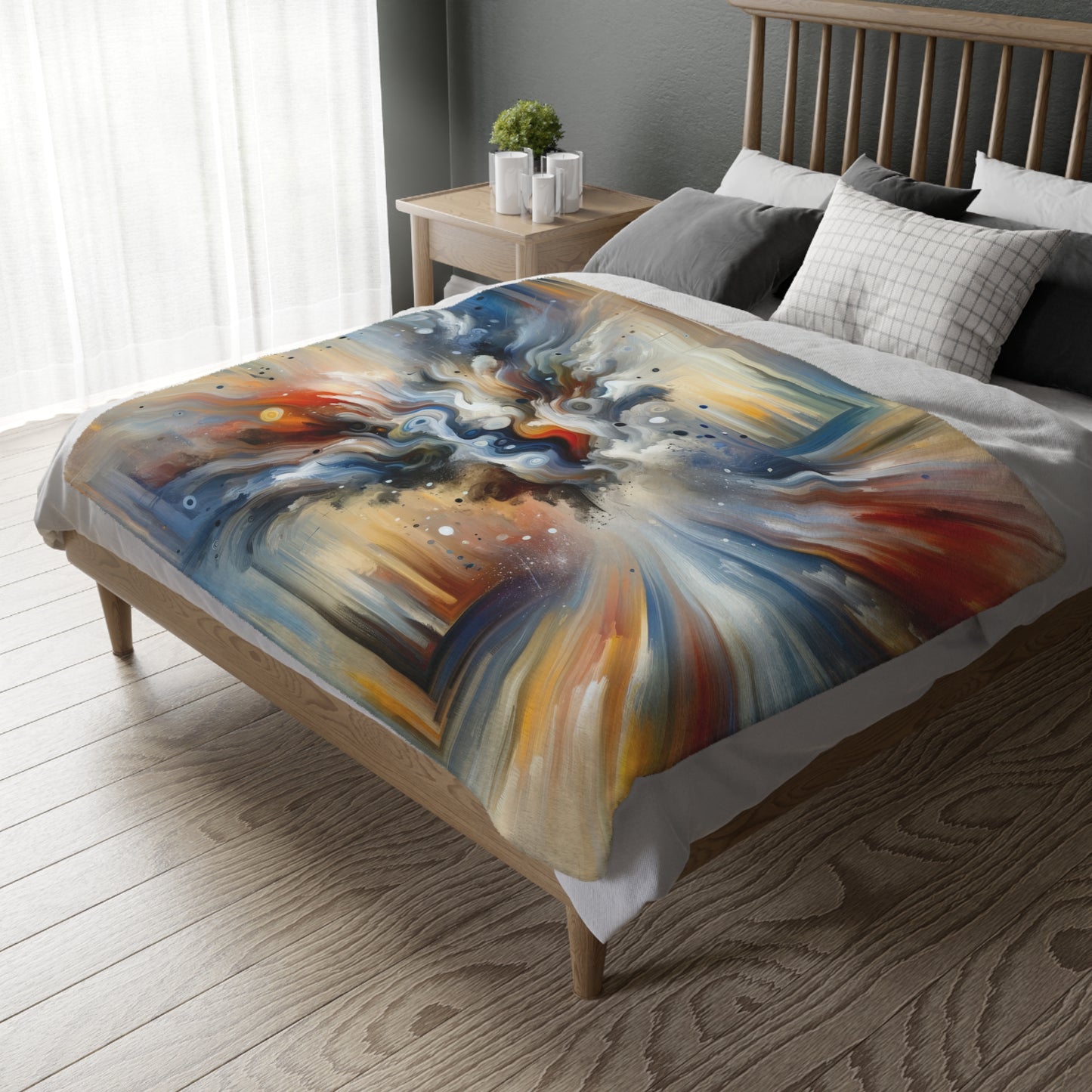 Dynamic External Influence Velveteen Microfiber Blanket (Two-sided print)