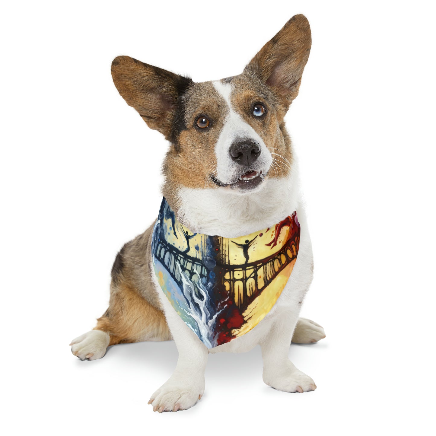 Faithful Diving Bridges Pet Bandana Collar