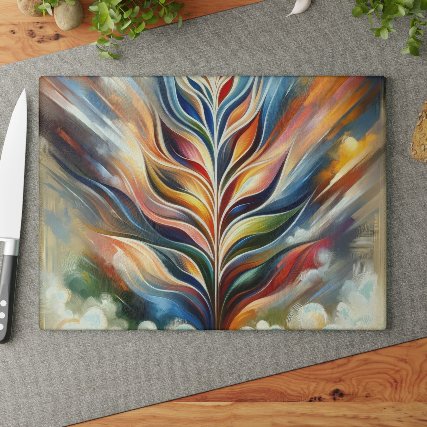 Sovereign Radiance Cultivation Glass Cutting Board