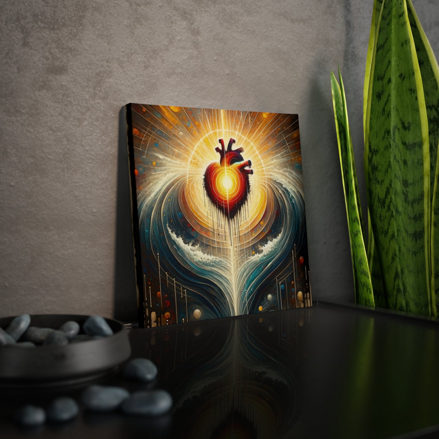 Awakened Heart Waves Canvas Photo Tile