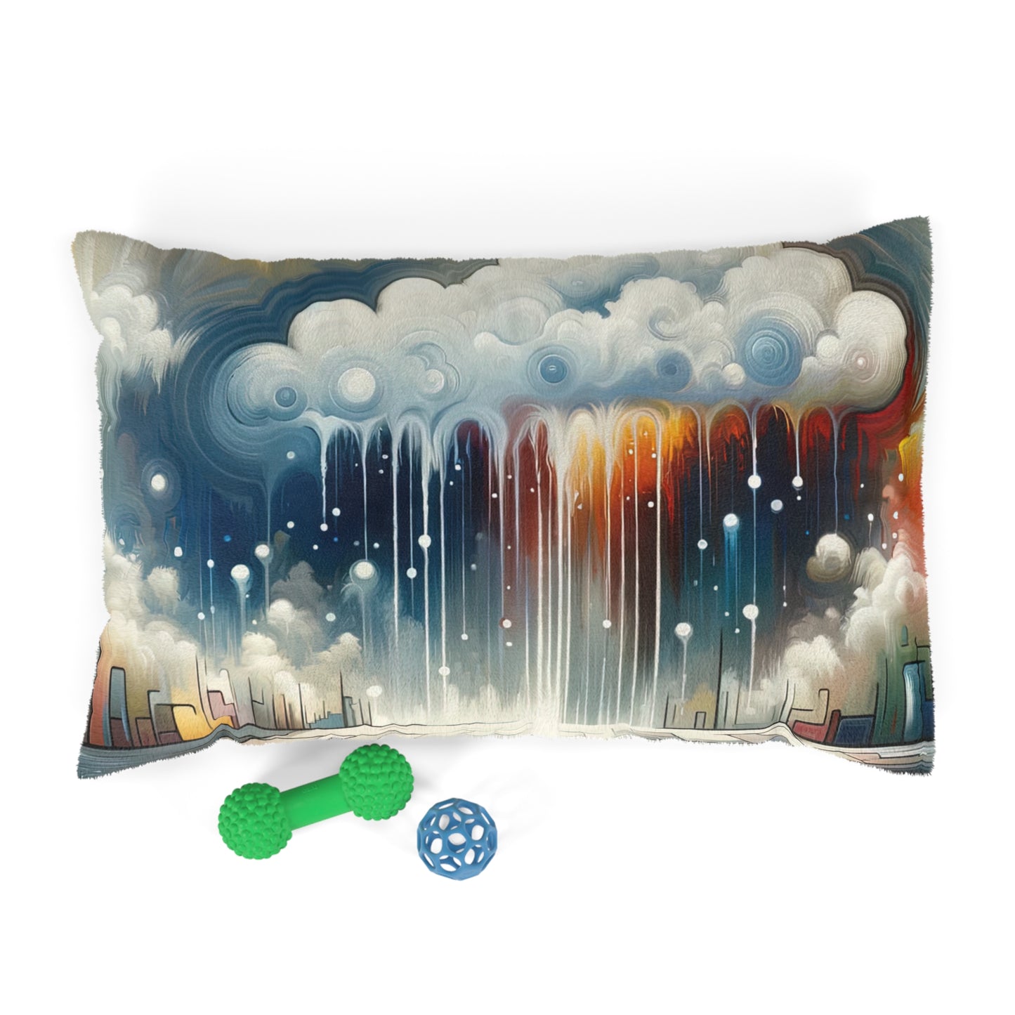 Grounding Silver Clouds Pet Bed