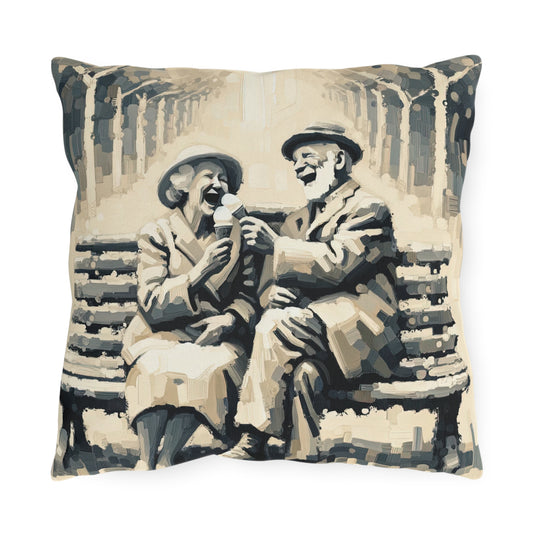 Joyful Companionship Serenity Outdoor Pillows