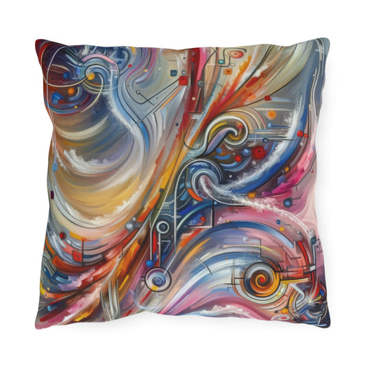 Interconnectivity Tachism Dynamics Outdoor Pillows