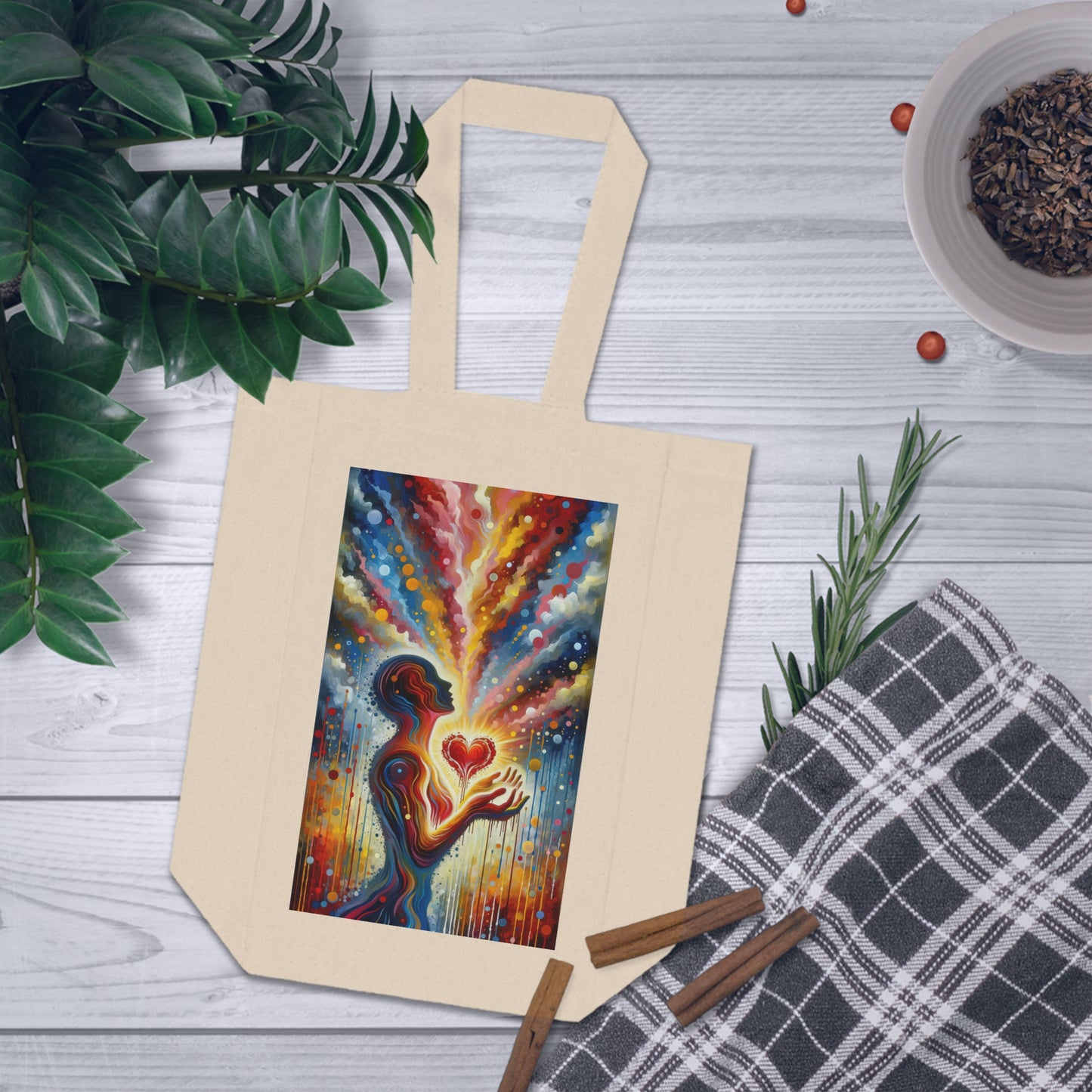 Unified Awakening Heart Double Wine Tote Bag
