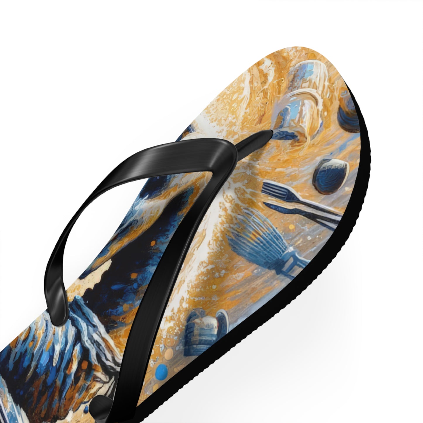 Meditative Kinetic Tachism Flip Flops