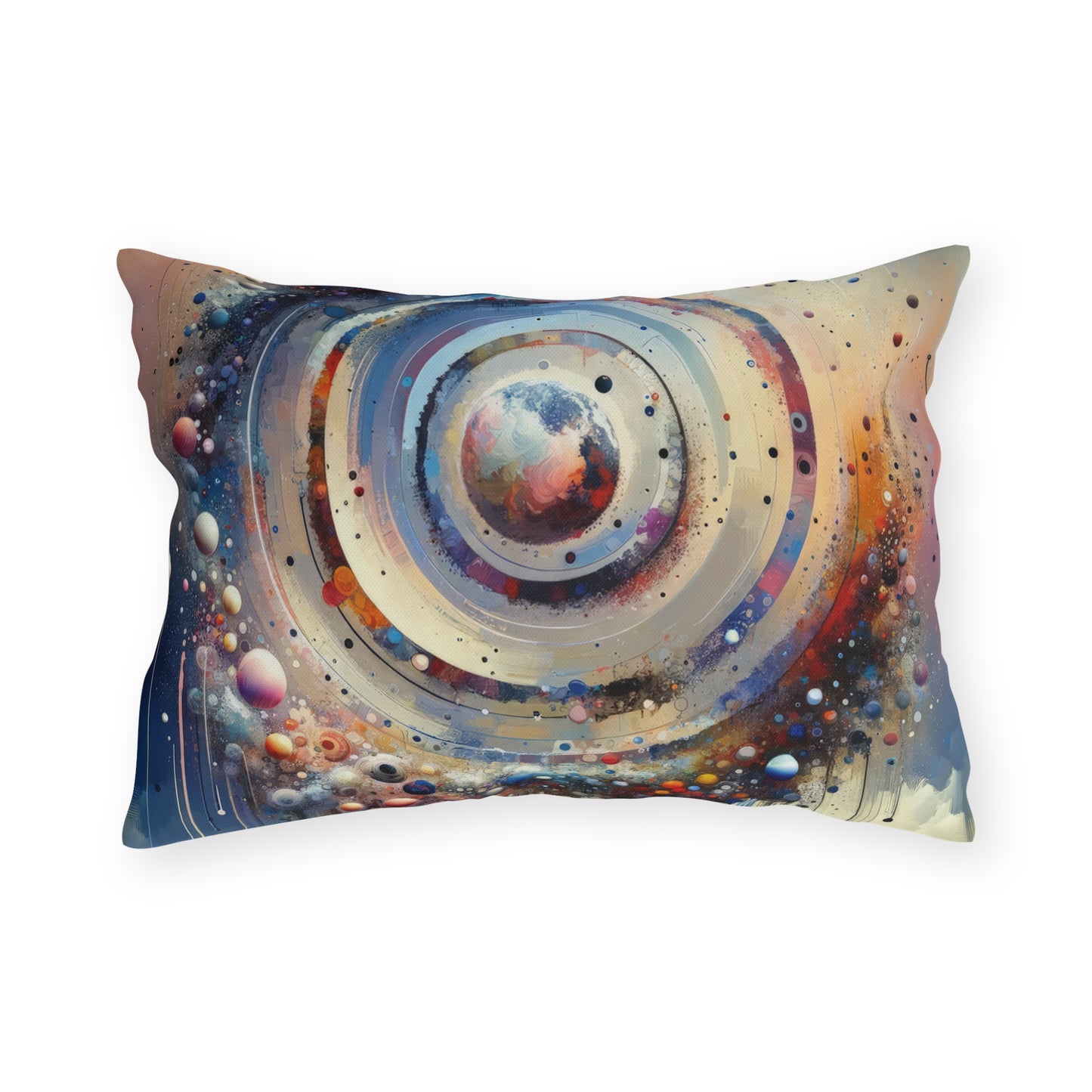 Conscious Rings Tachism Outdoor Pillows