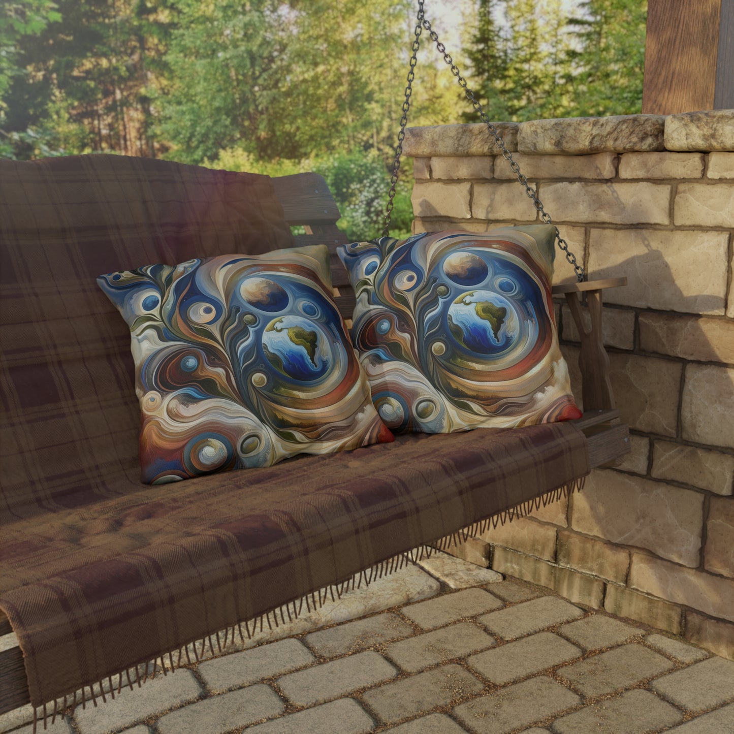 Esoteric Nurturing Gaia Outdoor Pillows