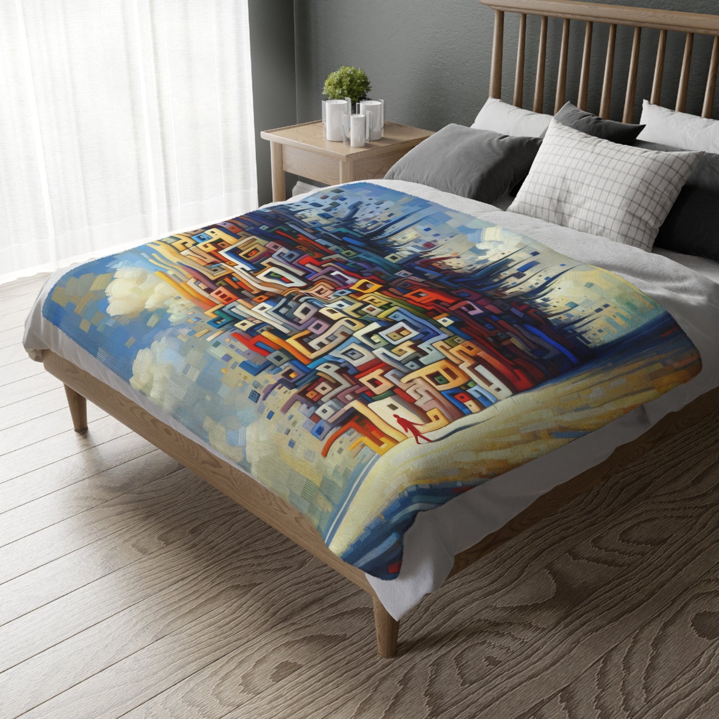 Architectural Endeavor Tapestry Velveteen Microfiber Blanket (Two-sided print)