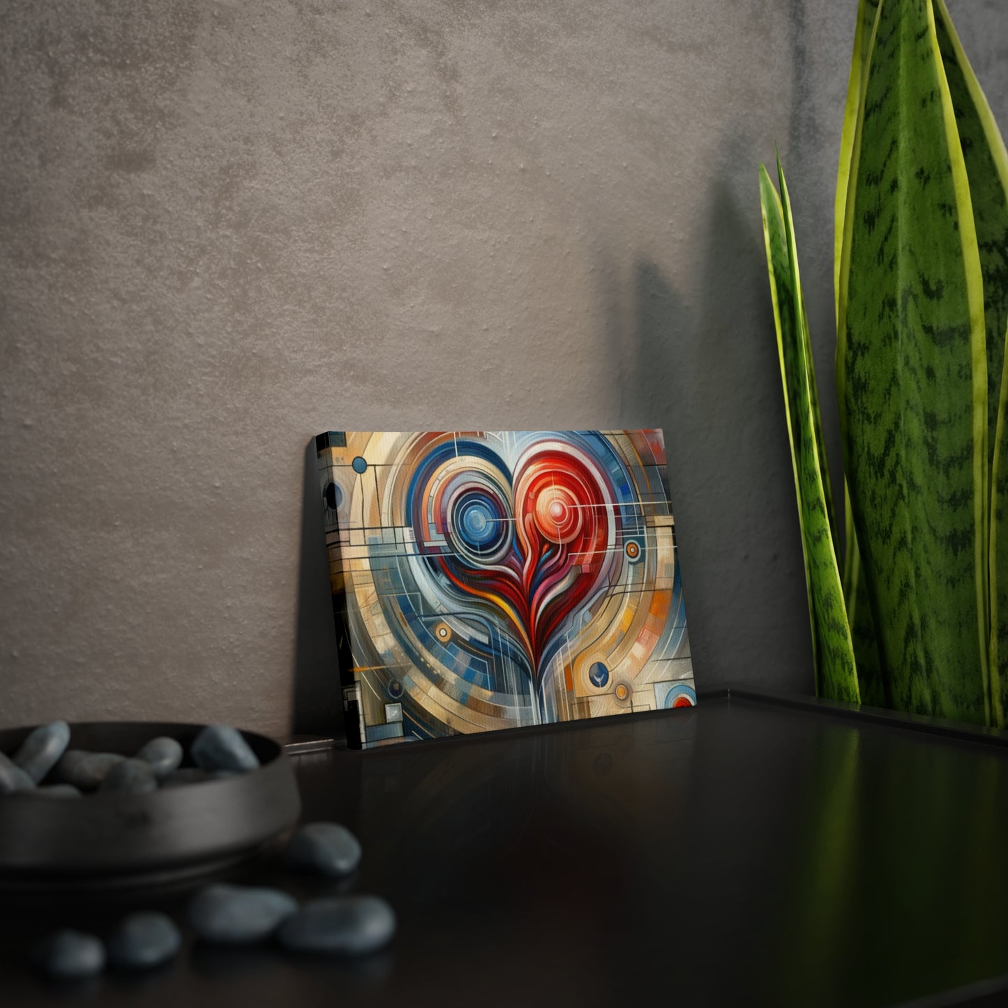 Techno Heart Harmony Canvas Photo Tile