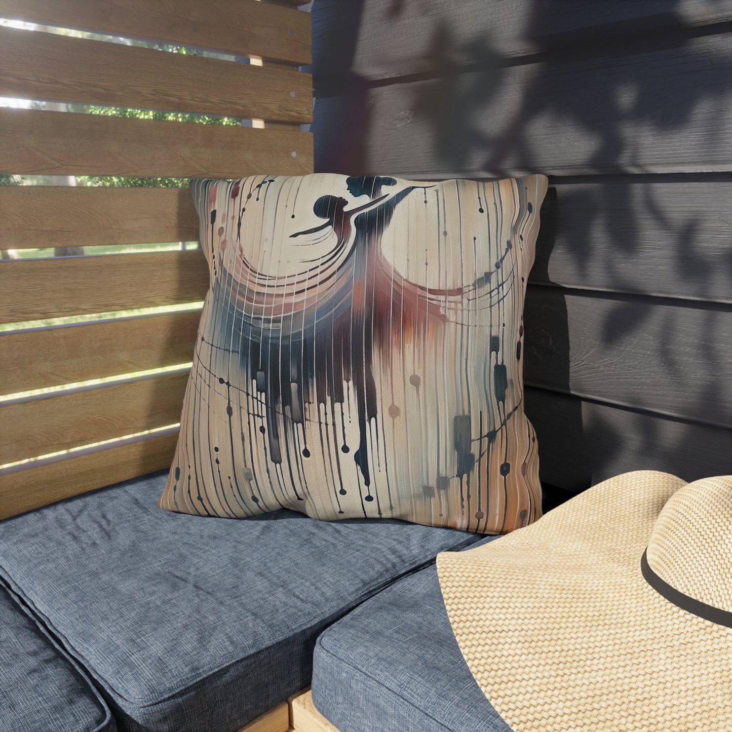 Rhythmic Heart Dance Outdoor Pillows