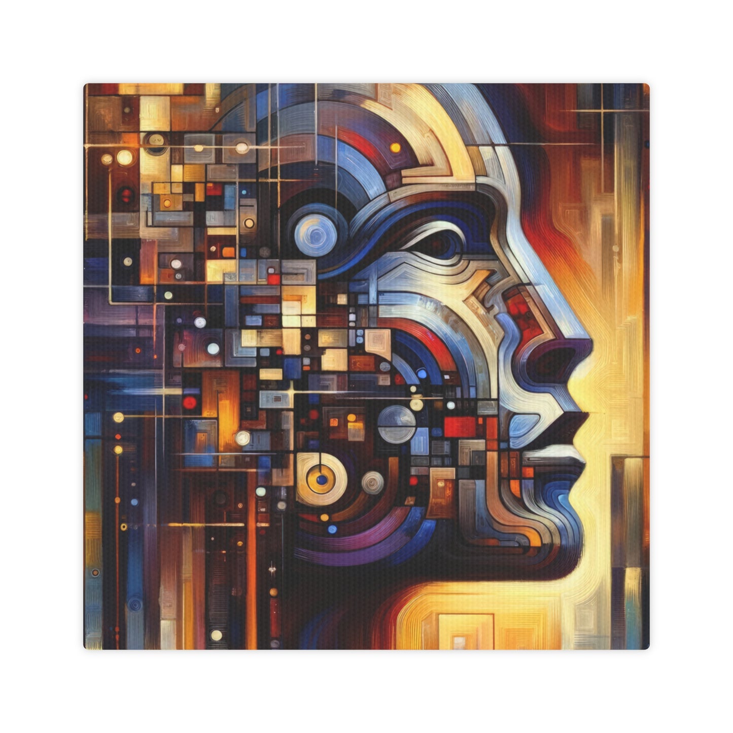 Reflective Tachism Shield Canvas Photo Tile