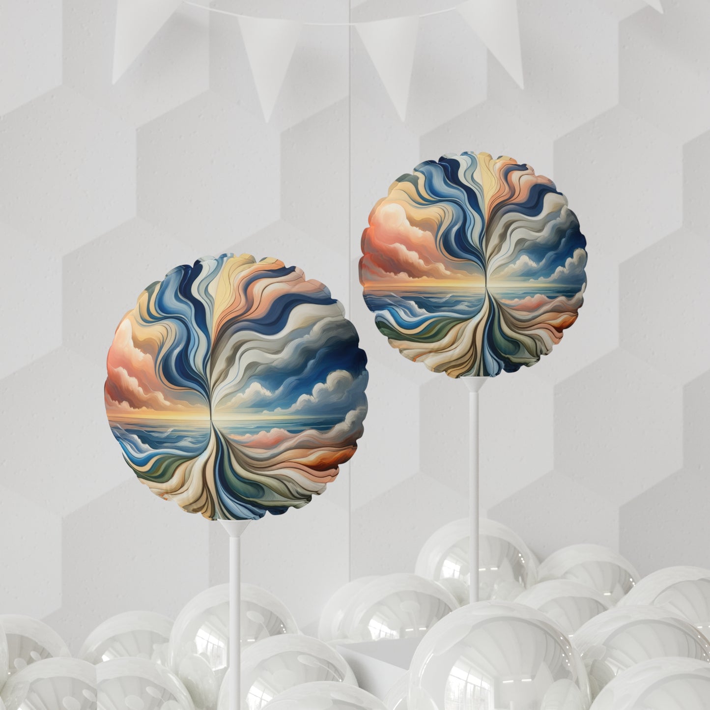 Tachism Confluence Harmony Balloon (Round and Heart-shaped), 11"