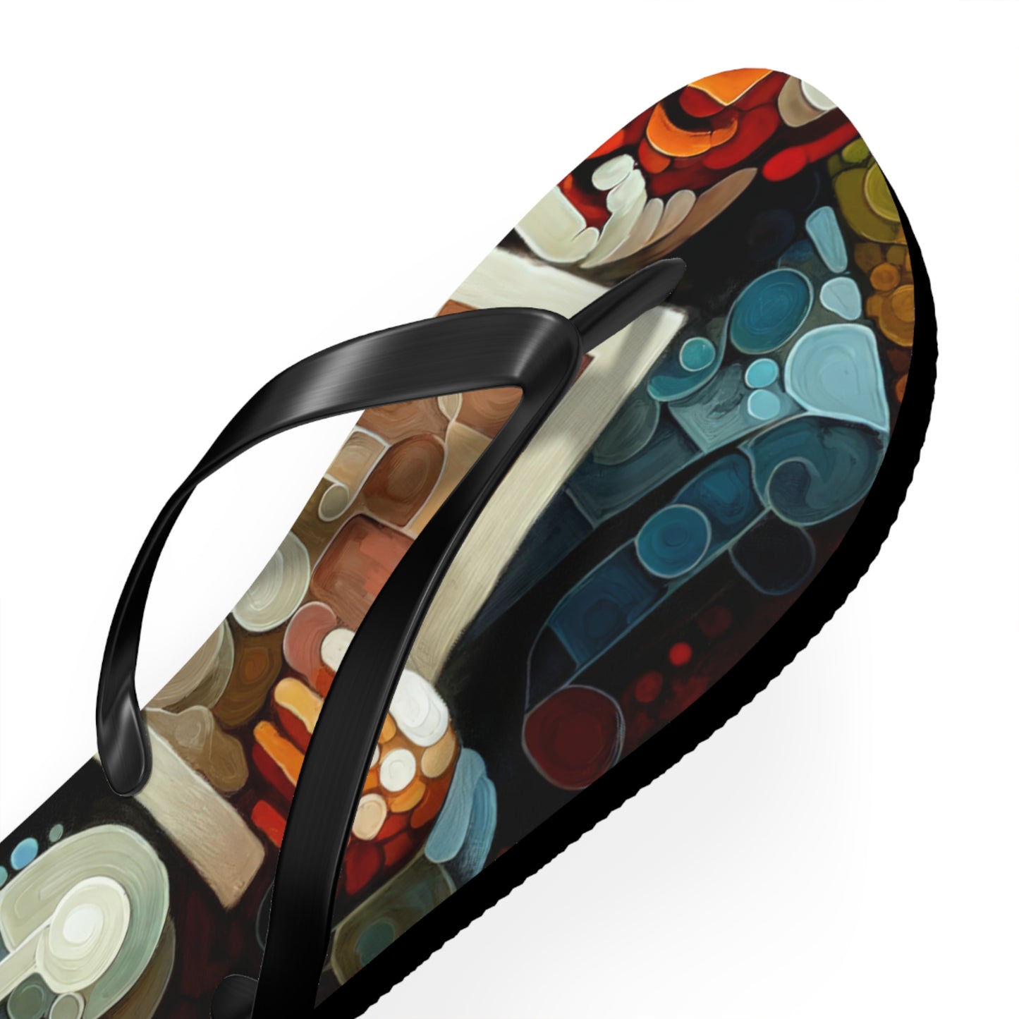 Elderly Unity Tachism Flip Flops
