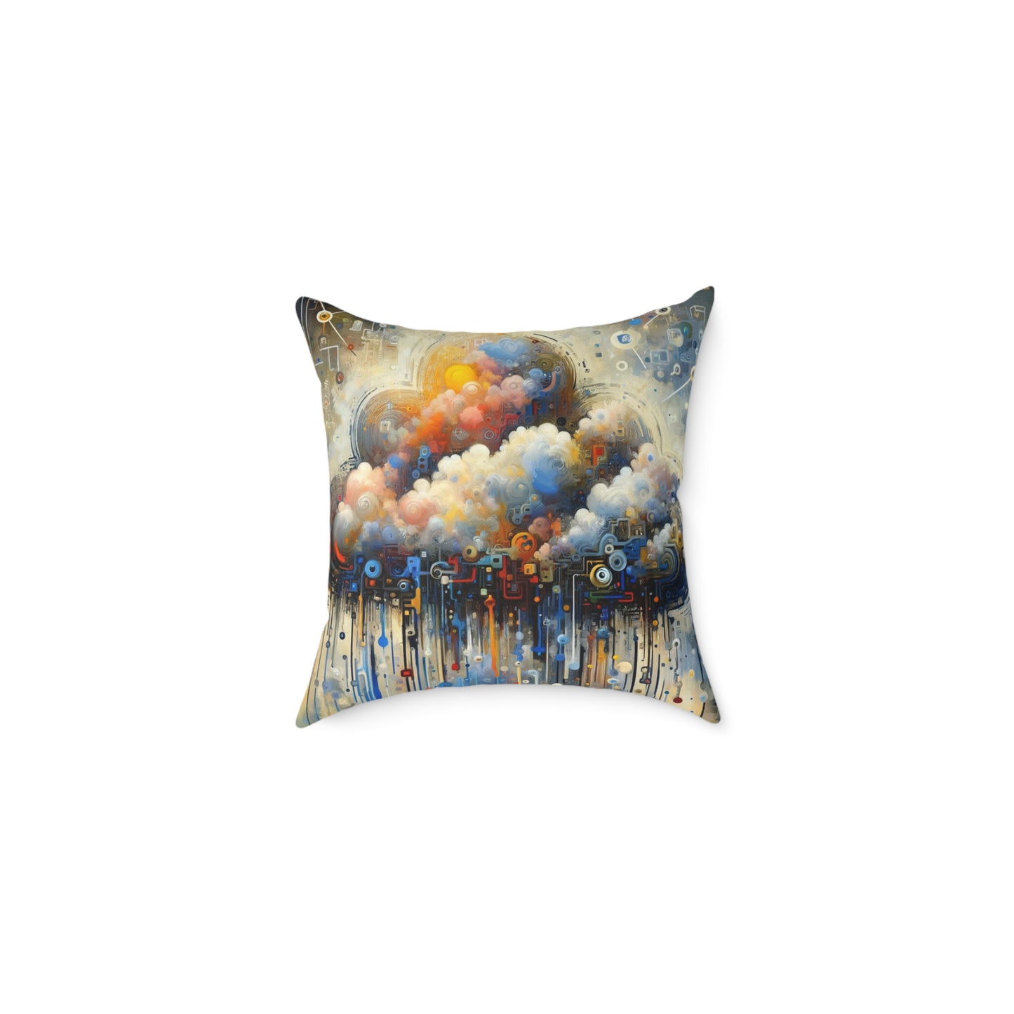 Cloud Community Crafting Spun Polyester Pillow