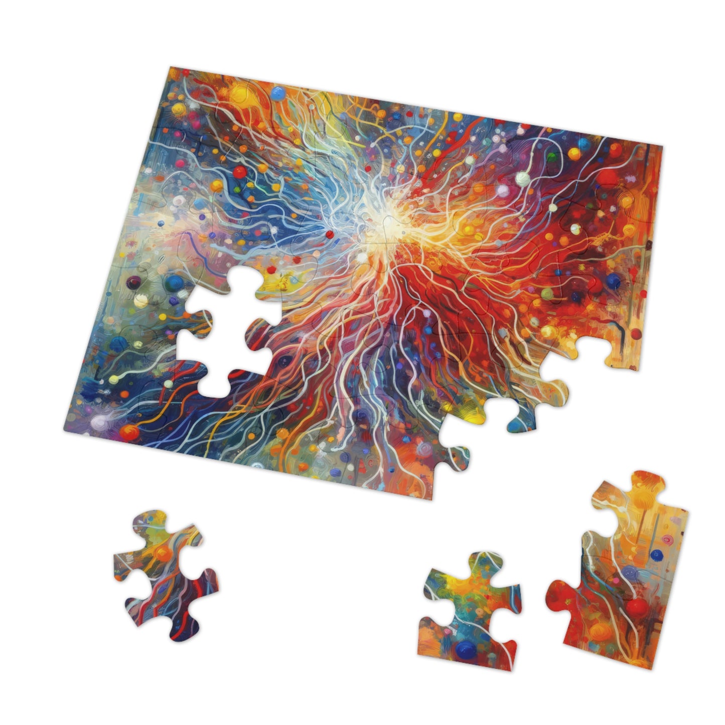 Emotive Yarn Explosion Jigsaw Puzzle (30, 110, 252, 500,1000-Piece)